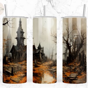 Graveyard 20 oz Skinny Tumbler Sublimation Design Digital Download PNG Instant DIGITAL ONLY