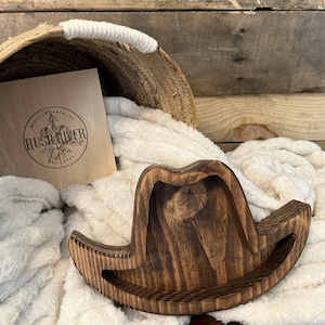 Cowboy Hat Wood Candle Bowl - Bowl ONLY