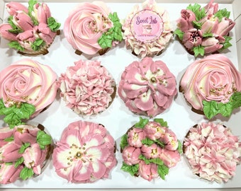 Floral buttercream cupcakes pick up only