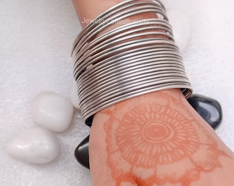 ヴィンテージ スターリングシルバー ヒンジ付きブランク カフ