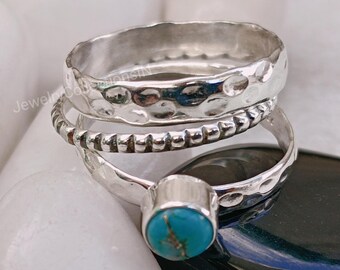 Signed 925 Sterling Silver Turquoise Ring ~ US Size 7 1/4 - Etsy
