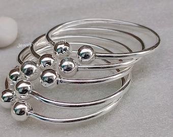 Thick West Indian Bangles, Set Of 7 Bangles, Sterling Silver Bangles, Bangles, West Indian Silver Bangles, Silver Boho bangles for women