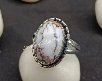 Natural Wild Horse Magnesite Ring, 925 Sterling Silver Ring, Handmade Ring, Gemstone Ring, Wild Horse Ring, Engagement Ring, Gift For Women