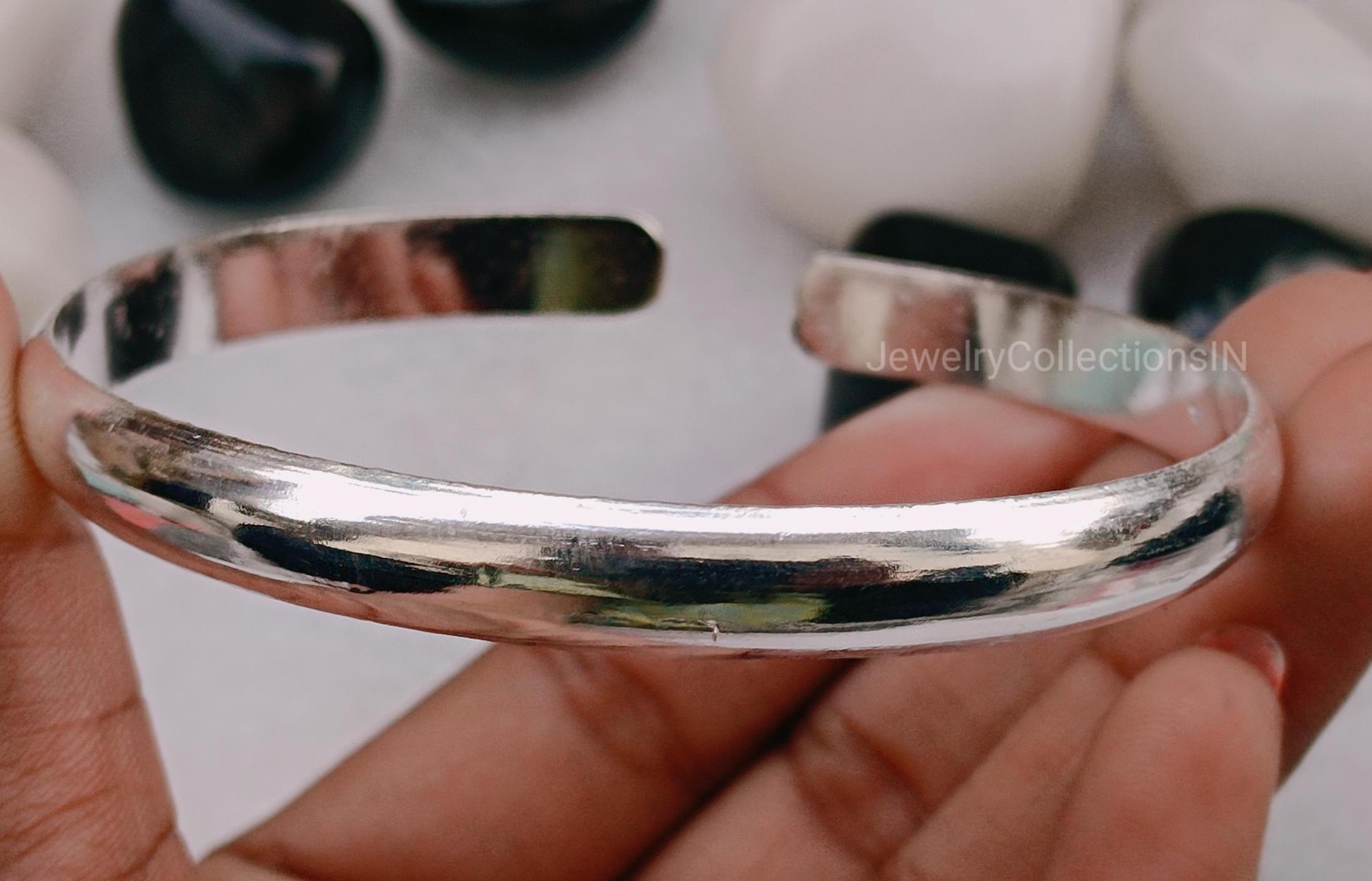 Sterling Silver Bangle Bracelet: Tarnish Free Slip on Stackable 