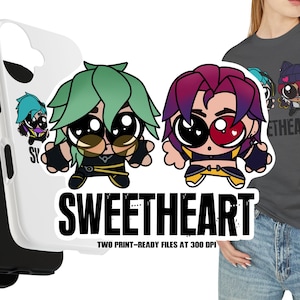 League of Legends Kayn and Ezreal Chibi Cute PNG HeartSteel