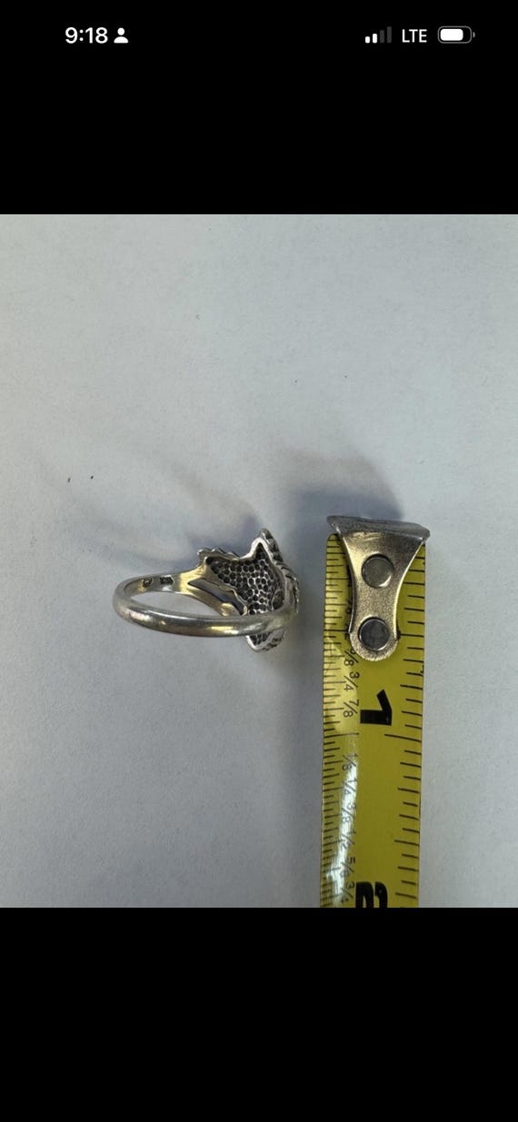 Sterling rose ring - image 6