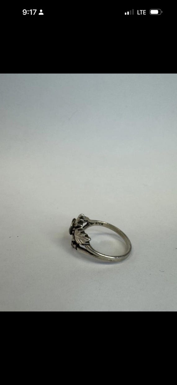 Sterling rose ring - image 2
