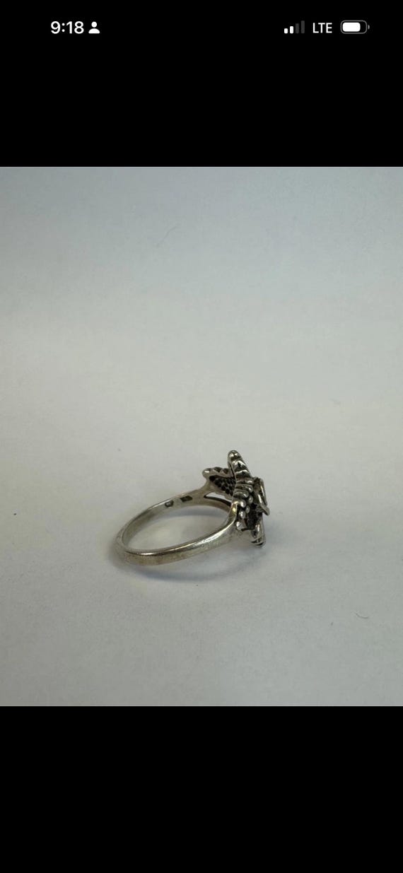 Sterling rose ring - image 3