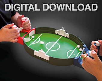 Mini Foosball Table 3D Print Model: Screw-Free Design (STL File)