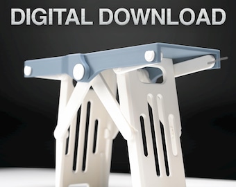 3D Printable Folding Stool STL File: Portable Compact Seat (Digital Download)
