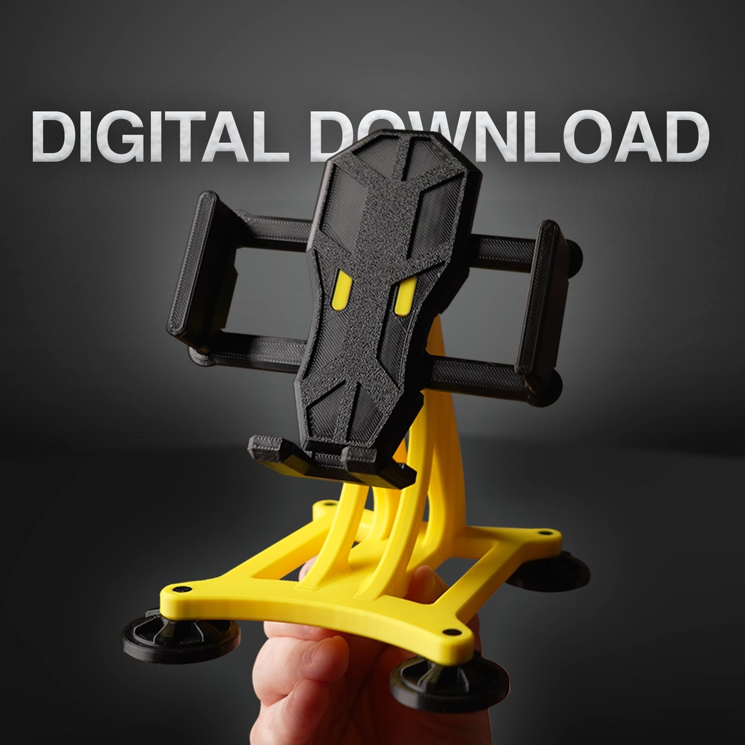 3D Printable Phone Stand STL File Phone Holder STL File Digital 3D Printable Phone Stand STL File Phone Holder STL File Digital
