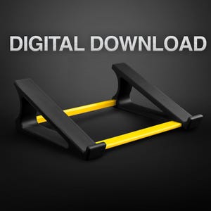 3D Printable Laptop Stand STL file, Laptop Holder STL file Digital Instant Download, 3D Stl model, Laptop Stand stl File, 3D Stand STL File