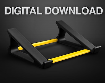 3D Printable Laptop Stand STL File: Ergonomic Design (Digital Download)