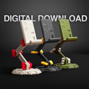 Telefonständer STL-Datei, 3D druckbare Telefonständer STL-Datei, Telefonhalter Stl-Datei Digitaler Sofort-Download, 3D-Modell, Ständer STL-Druckdatei