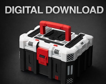 XXL Toolbox STL File — Print-in-Place Tool Box, Large 3D Printable Storage Case, No Assembly