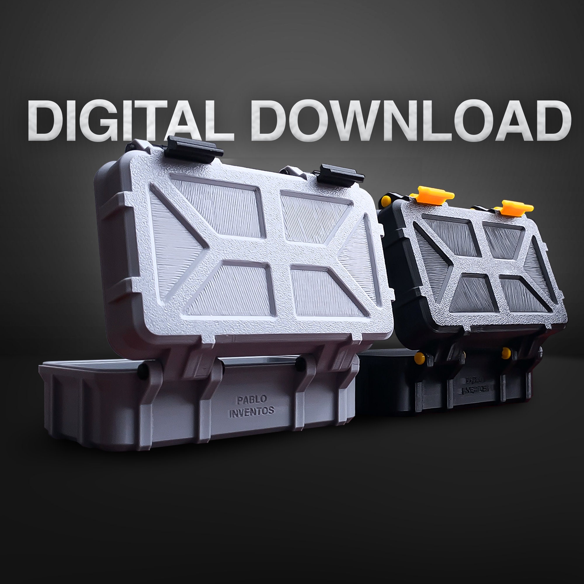 3D Printable Storage Box STL File, Box STL File Digital Instant