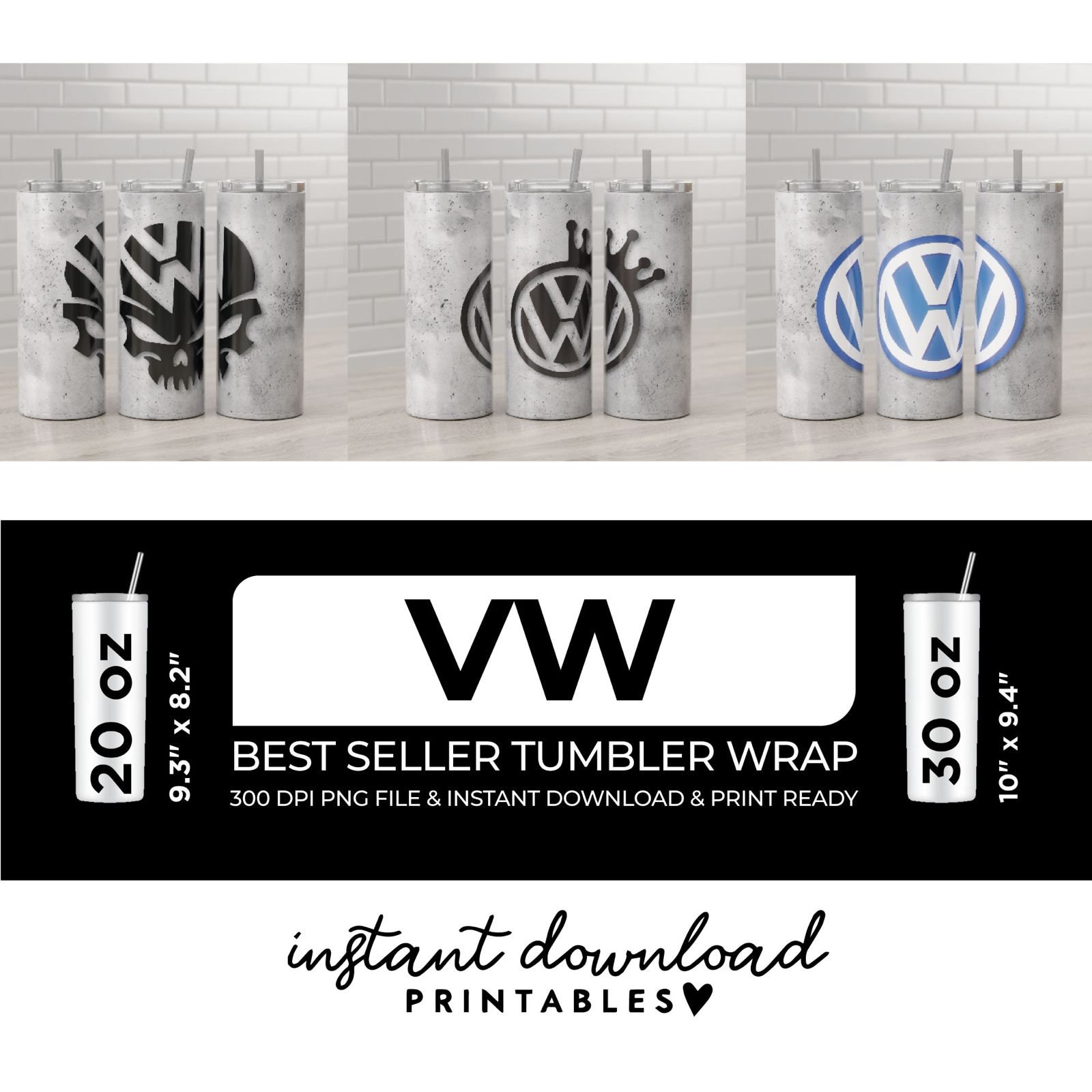 pochoir logo Volkswagen motorsport à peindre en plastique réutilisable