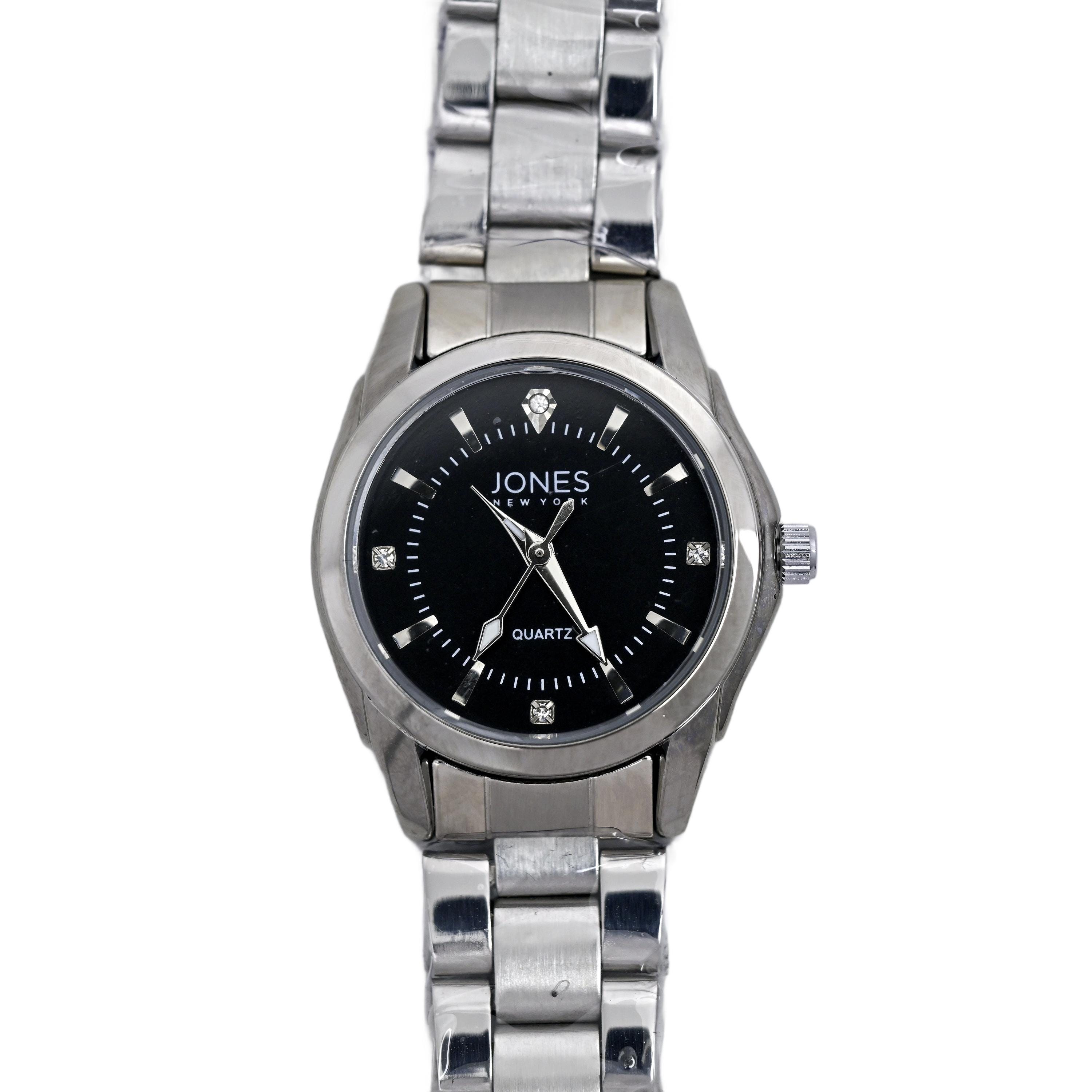 Jones New York Ladies Black Dial Diamond Wrist Watch - Etsy