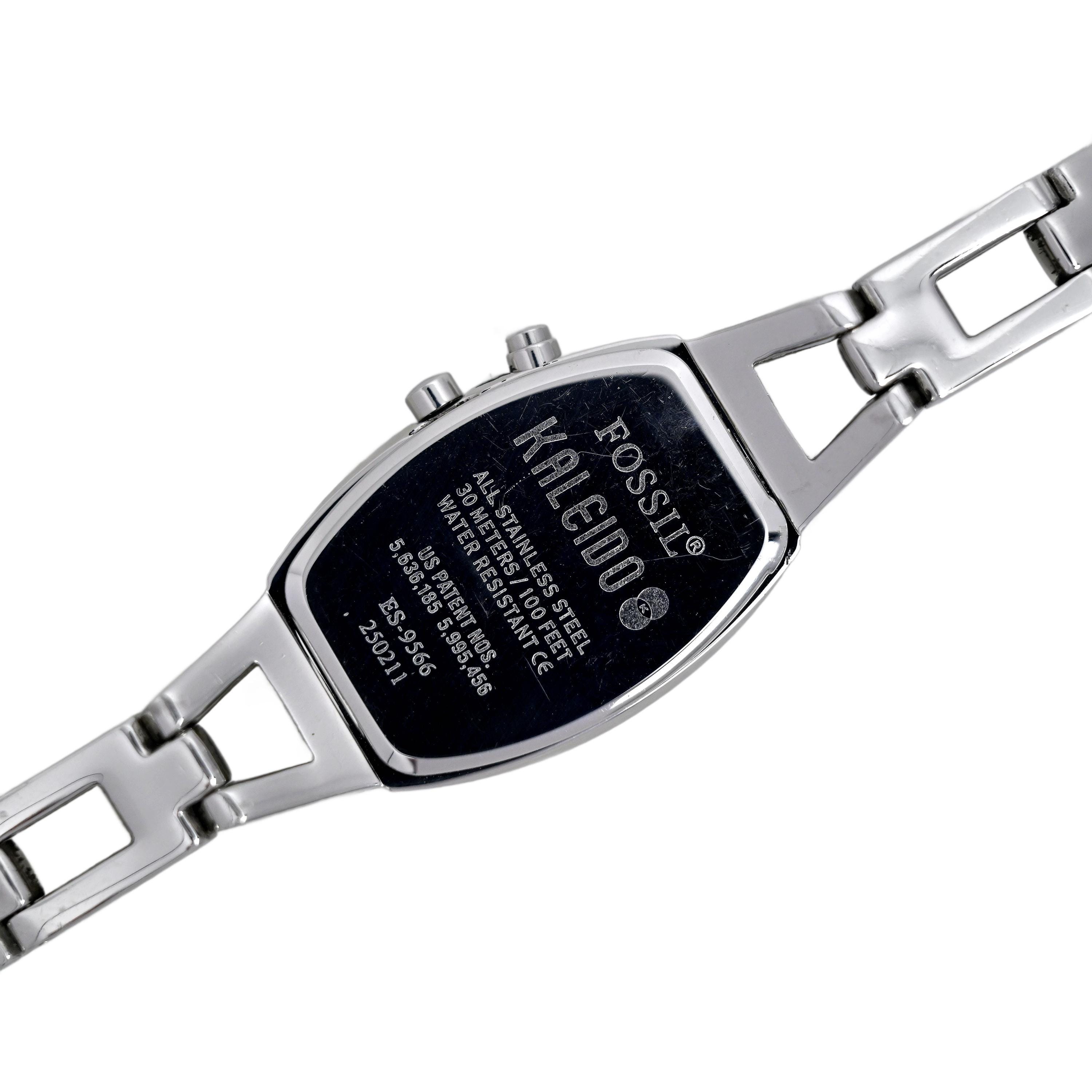 Fossil ES-9566 All Stainless Steel Quartz Analog Women\'s Watch New Battery Fossil Ladies F1 Red Heart Dial Kaleido ES-9566 LCD Analog  main image 4