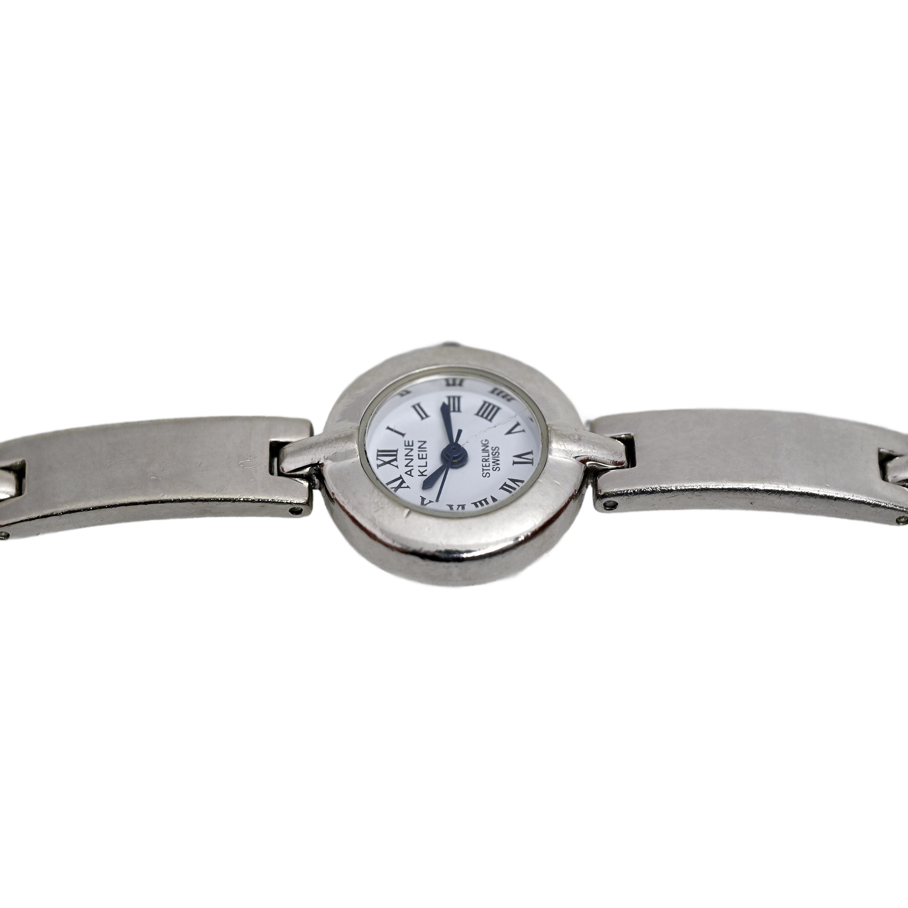 Vintage Anne Klein II .925 Sterling Silver Quartz Watch Dainty Women’s Works! Anne Klein Rare 1990s 925 Sterling Silver Vintage Quartz  main image 4