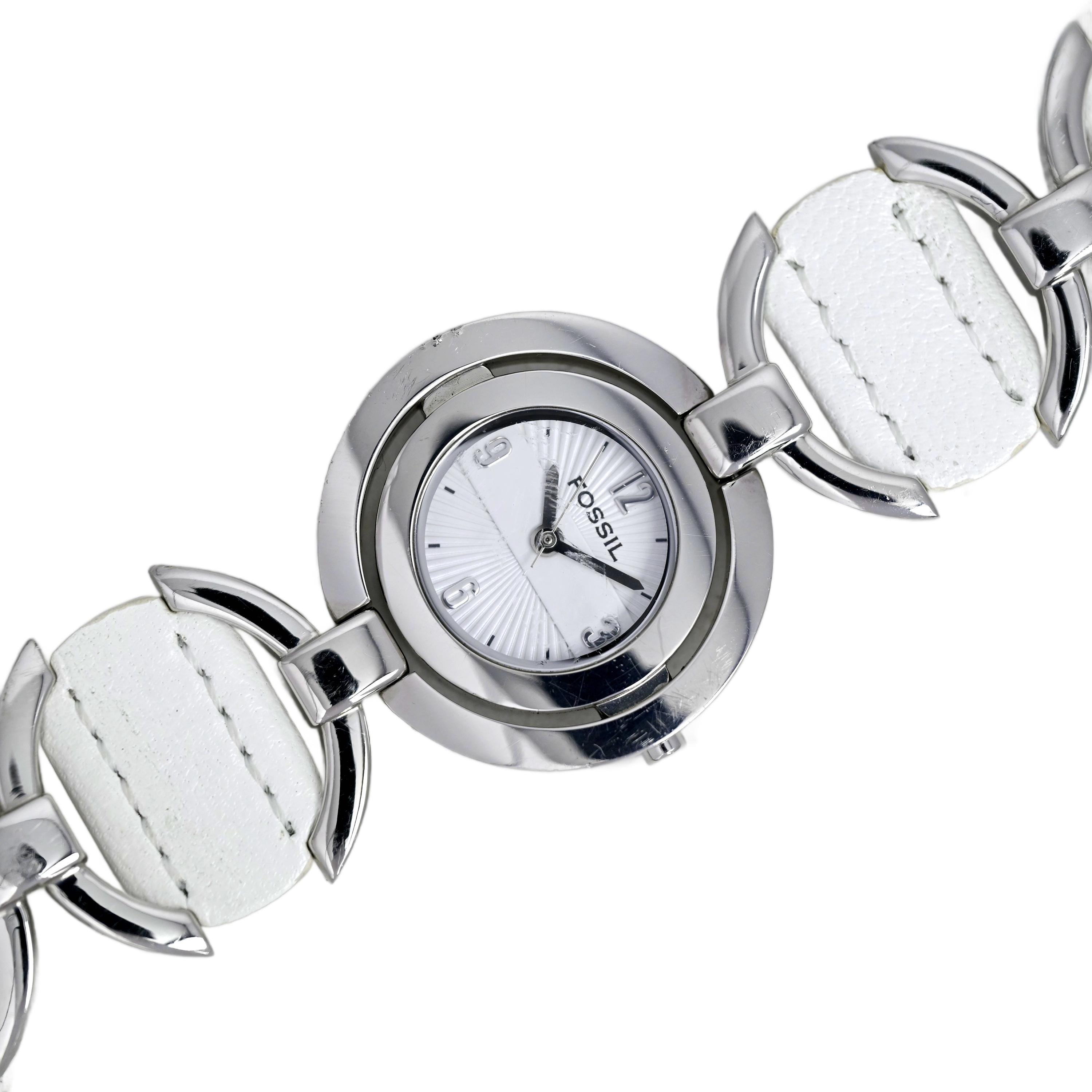 Fossil Ladies Genuine Leather and Steel Bangle Bracelet  display picture 3