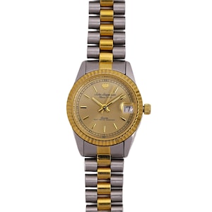 Jules Jurgensen Vintage Gold Plated 1990&#39;s Ladies Wrist Watch Solid Links