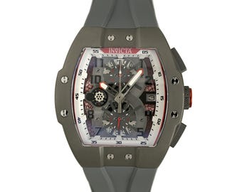Invicta Racing Men's Model 47189 Titanium Watch Quartz 47mm Case Silicone Band