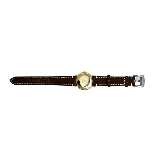 Daniel Mink Vivaldi Swiss Made Gold Plated Black Dial Brown