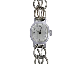 Timex Ladies Vintage 1970's Solid Silver 925 Bracelet Watch Hand Wind