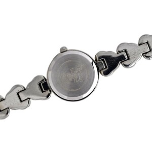 Disney Ladies Silver Watch White Dial Mickey Mouse Heart Link 5 5 inch Bracelet image 3