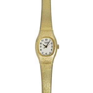 Pulsar by Seiko Ladies Vintage 1990s Cocktail Gold Plated Wrist Watch White Dial