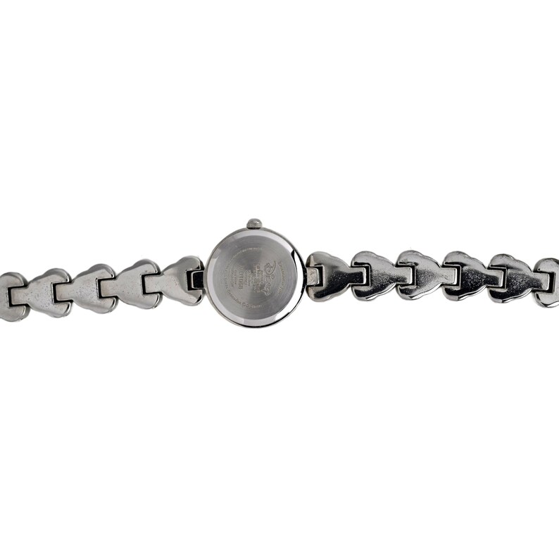 Disney Ladies Silver Watch White Dial Mickey Mouse Heart Link 5 5 inch Bracelet image 10