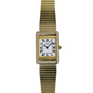 Seiko Ladies Tank Wrist Watch Vintage 1990's Gold Plated 2Y00-5479