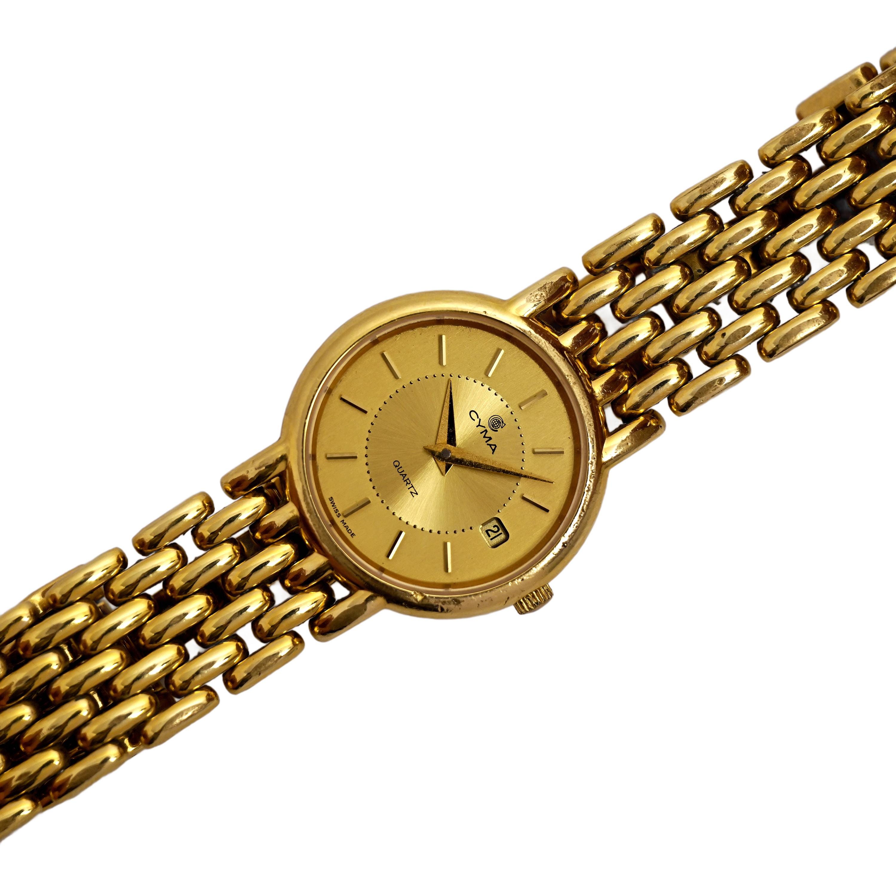 Cyma Gold Plated Ladies Wrist Watch 23mm Swiss Made - Etsy