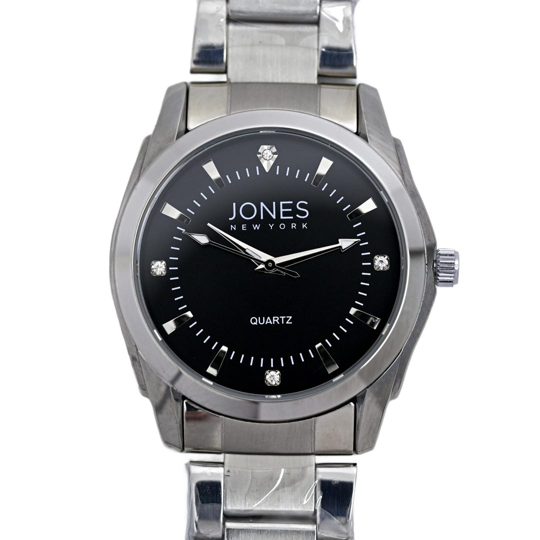 Jones New York Men's Black Dial Diamond Dial Wrist Watch NIB - Etsy
