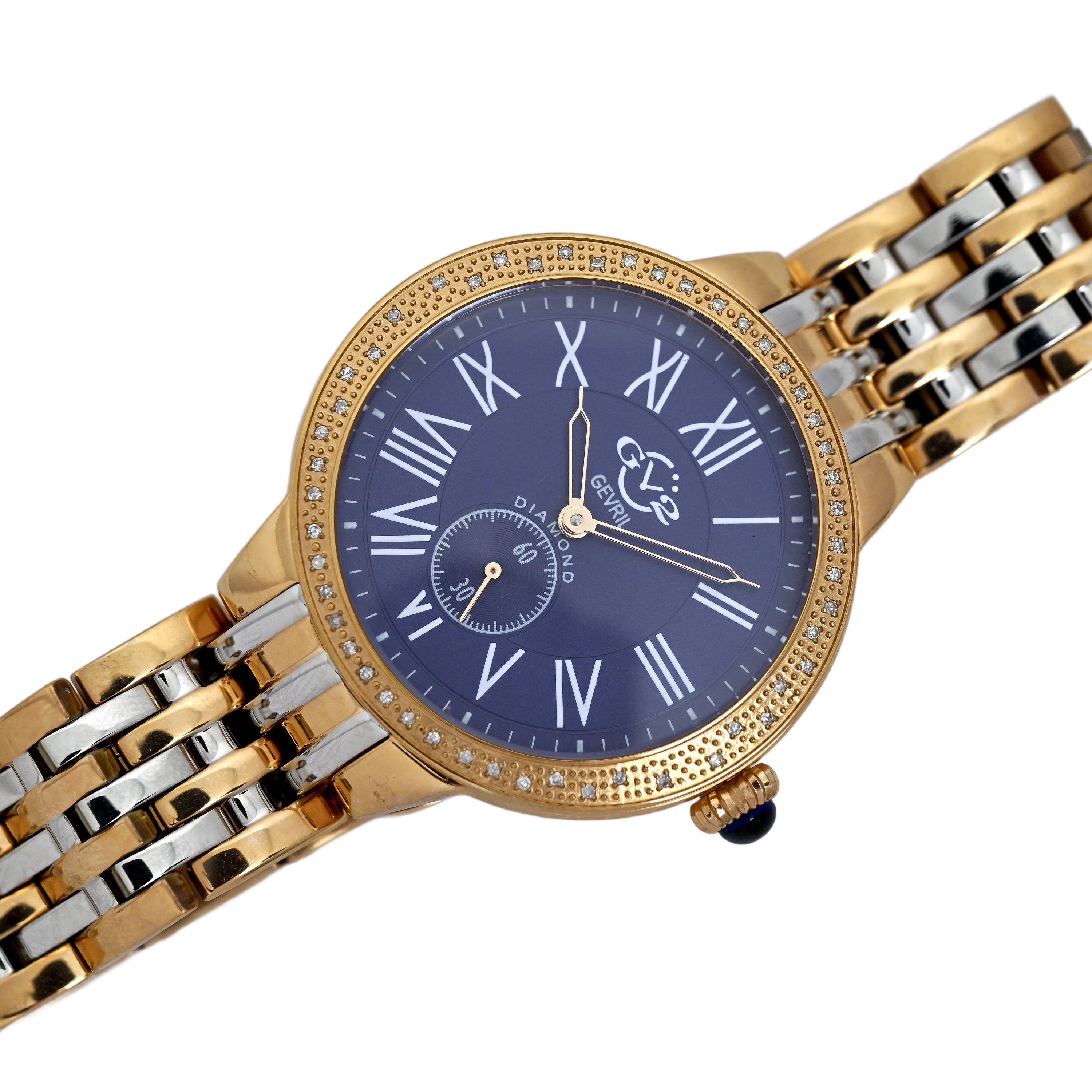 Gv2 by Gevril Astor Ladies Diamond Rose Gold Swiss Quartz 