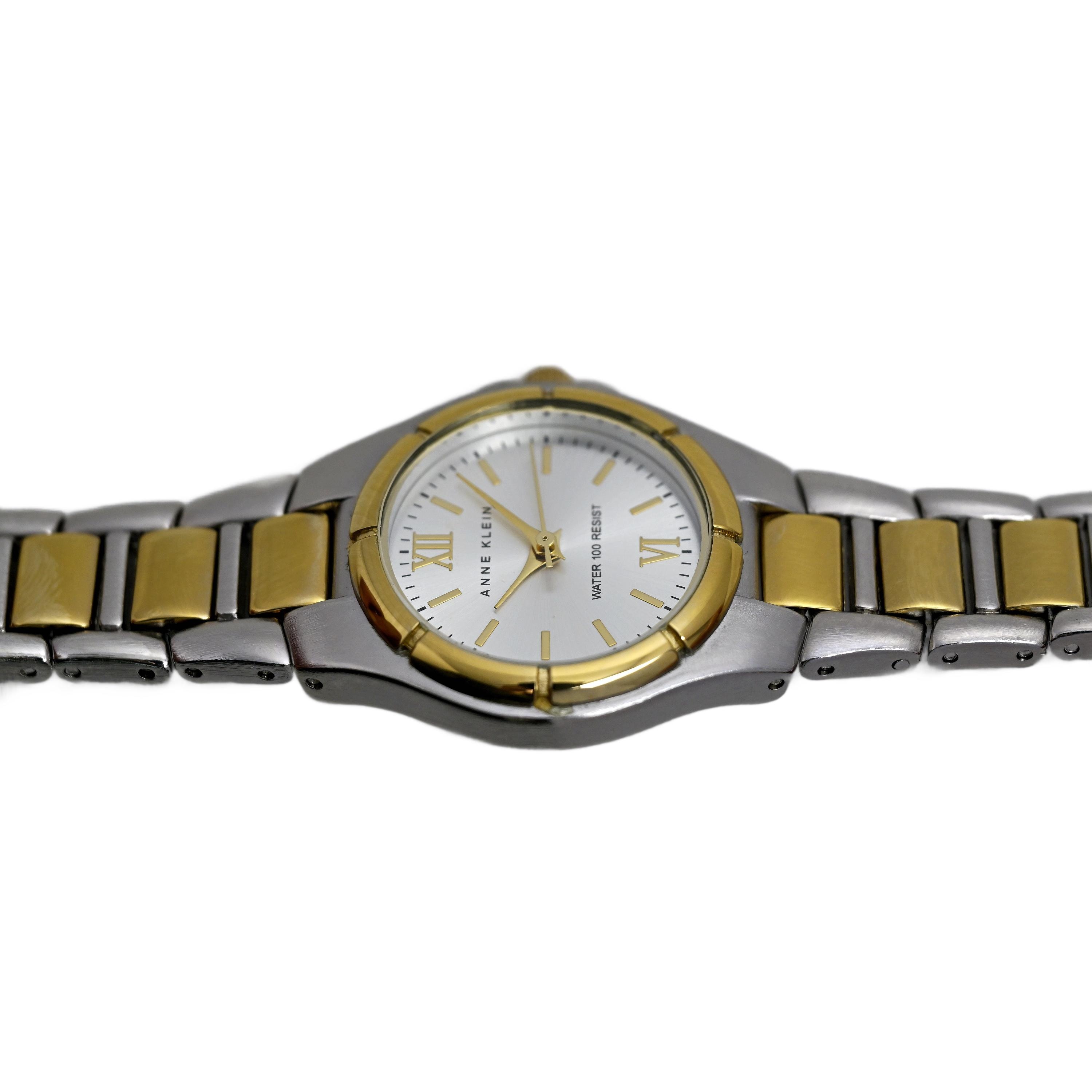 Anne Klein Gold Bezel Two Tone Bracelet Roman White Dial  display picture 2