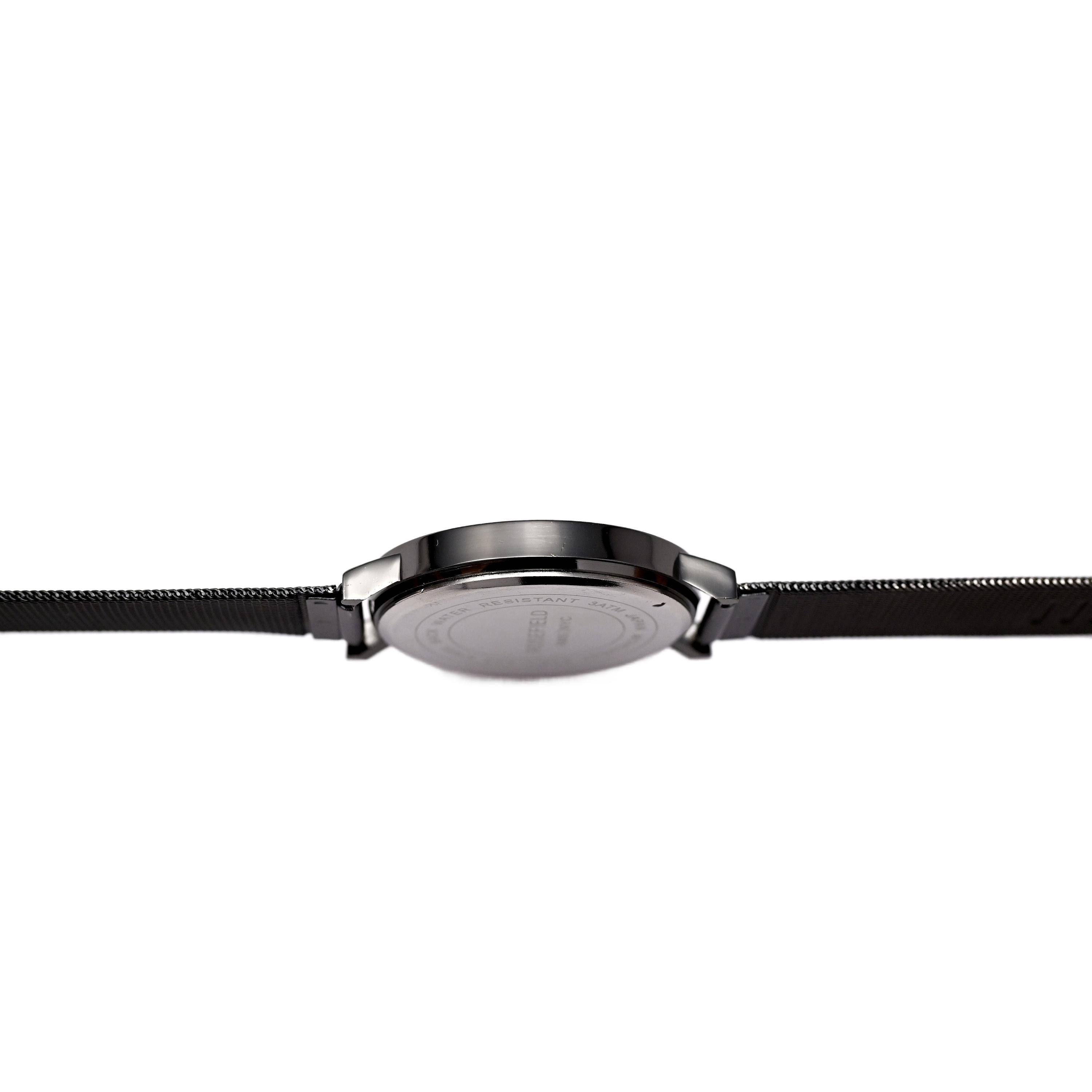 Rosefield polshorloge NYC zwarte wijzerplaat 41 mm stalen gaasband Etsy Nederland