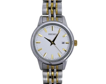 NWT Seiko Quartz Cream Dial Ladies Watch Seiko Essentials TT Quartz White Dial SUR578 main image 3
