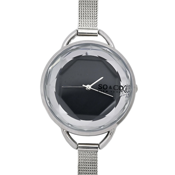 SO and CO Ladies Black Dial Stainless Steel Case Wrist Watch  display picture 1