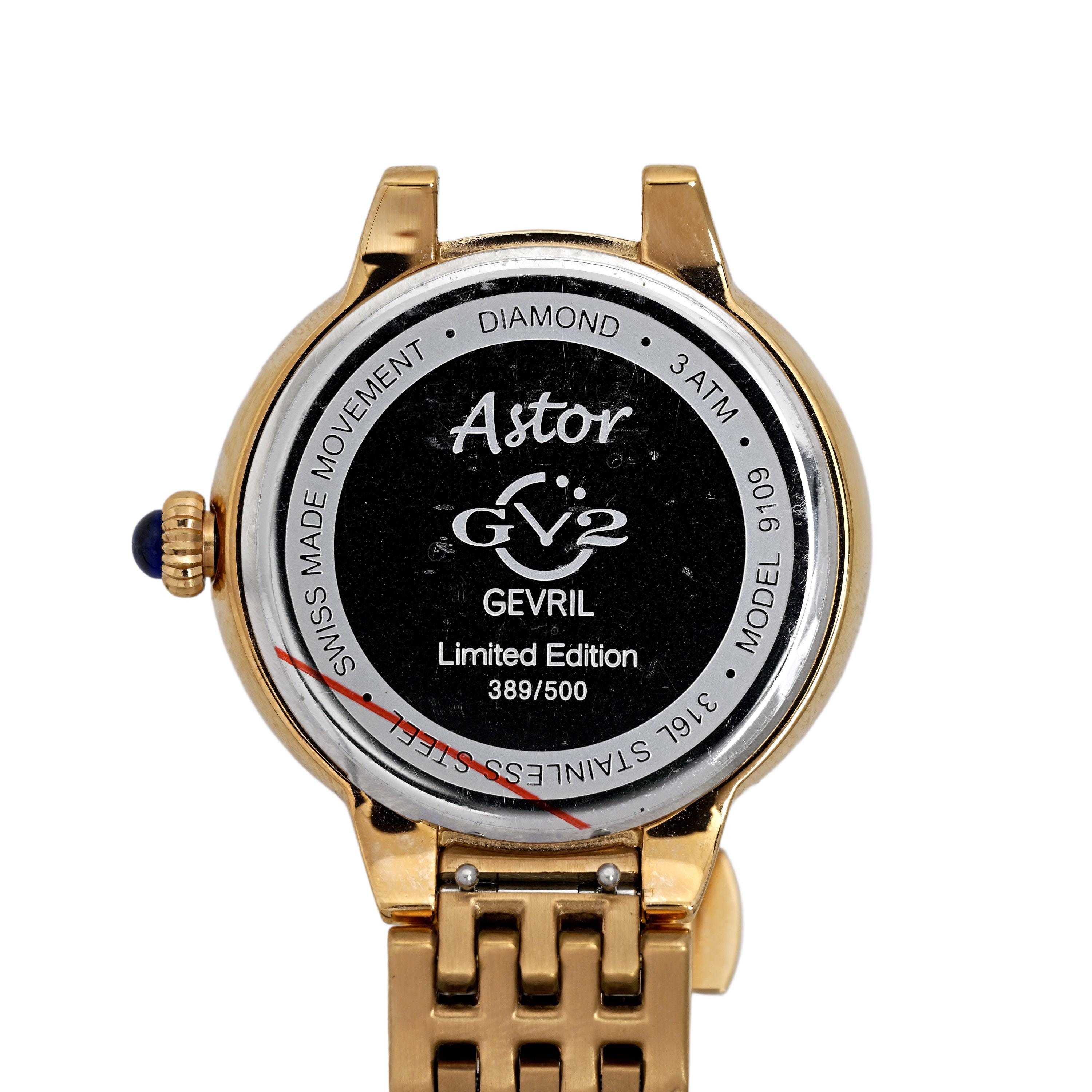 Gevril two tone rose gold and stainless Watch with Diamond Accents GV2 Bellagio Diamond - Gevril main image 2