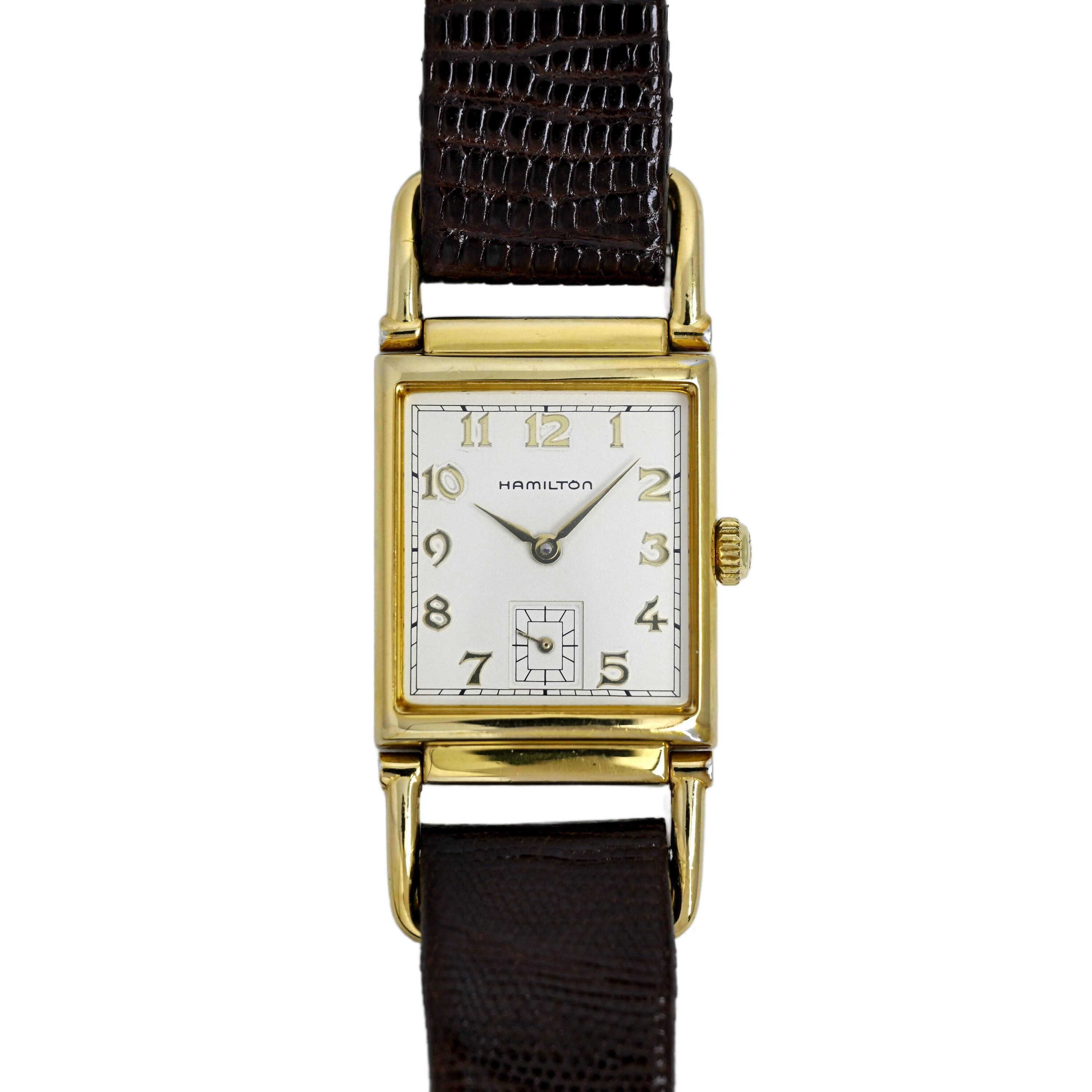 Hamilton Wilshire Vintage 1983 Reissue 18k Gold Plated Watch