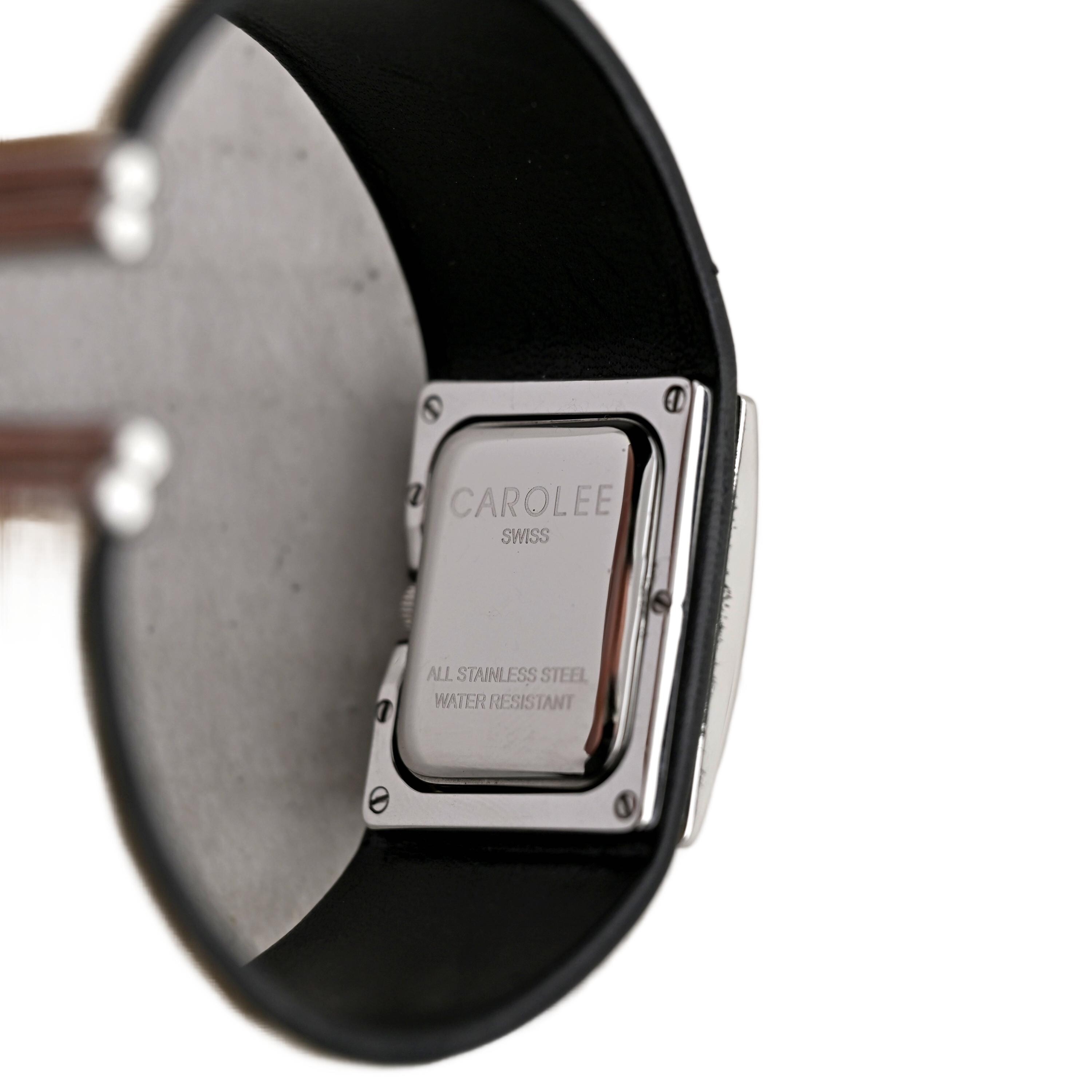 Carolee Womens Pearl Bracelet Watch Mother of Pearl Heart Dial Silver W1626-4178 Sterling Silver 5 Heart Mother of Pearl Bracelet | HK Jewels main image 3