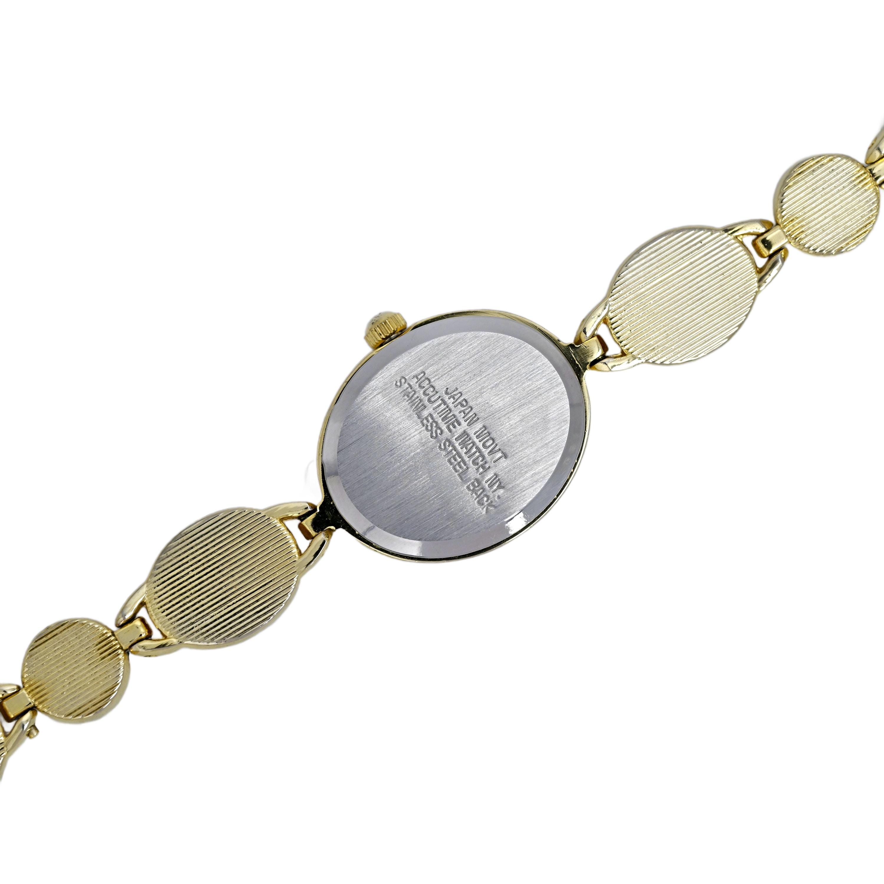 Kessaris Scarab Women Watch 18mm MOP Dial Gold Tone Multicolor New Battery 7\