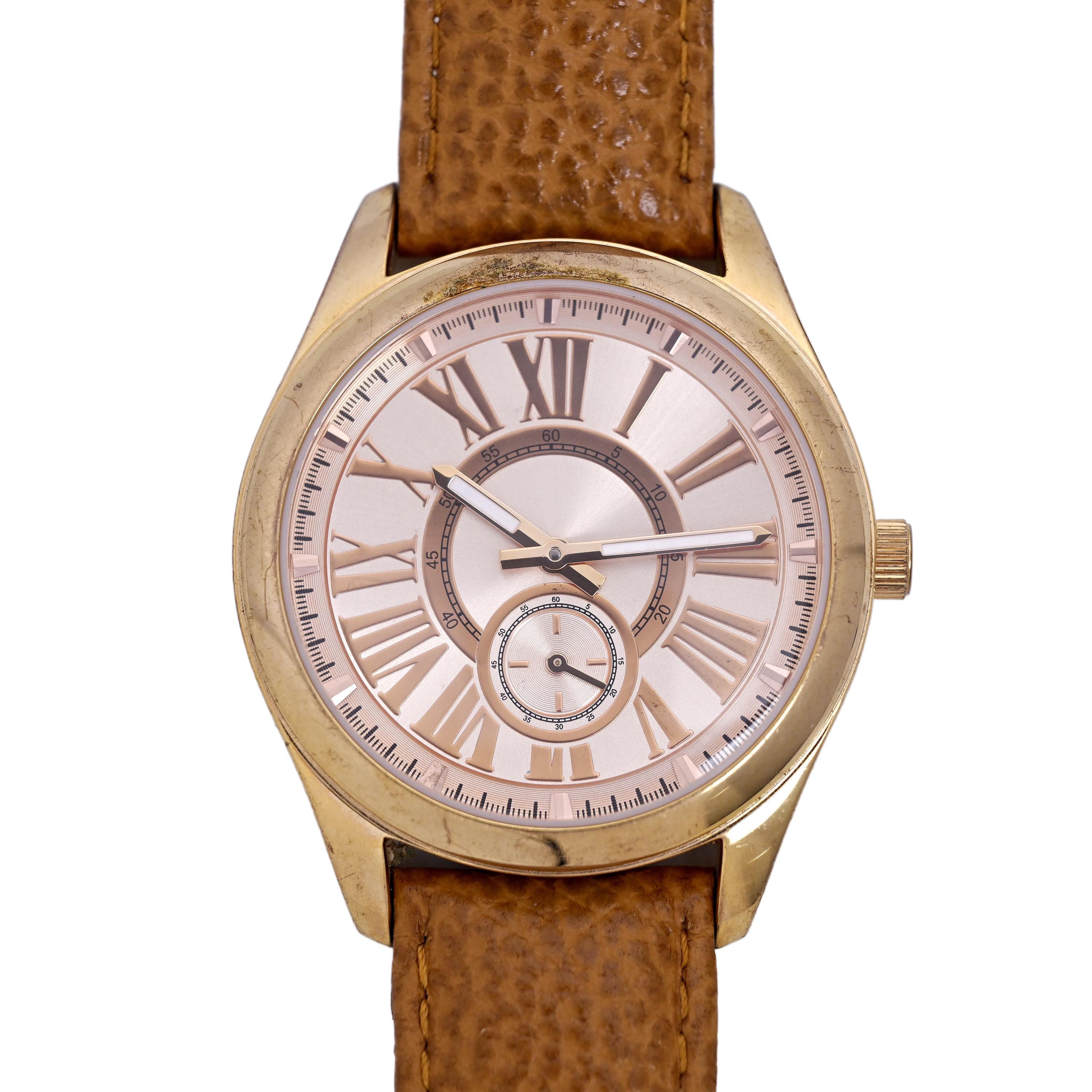 Bronzo Italia Genuine Embossed Leather Strap Bronze Case 40mm Salmon Dial Etsy Australia