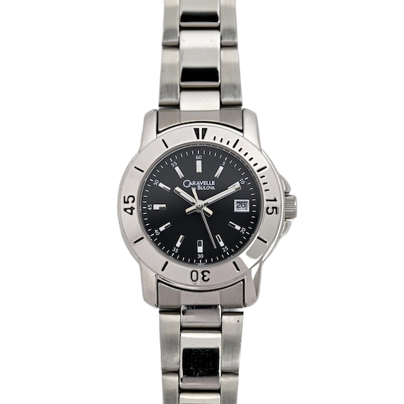 Caravelle by Bulova Black Dial Ladies Watch 28mm - Etsy Canada display picture 3