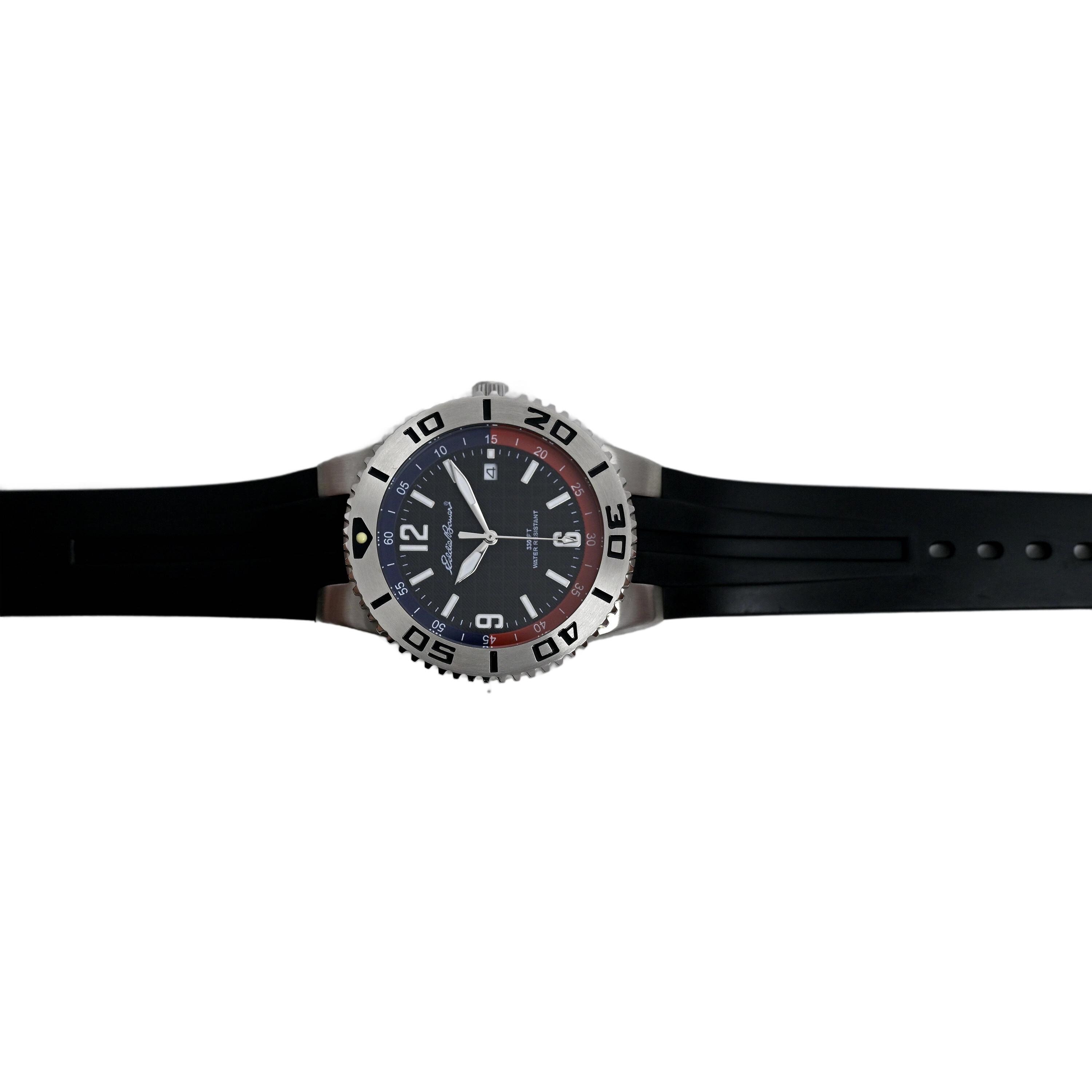 Eddie Bauer Surf Sport Watch Black Dial Rubber Strap 330FT Water Resistant Eddie Bauer 50 m (5 ATM) Water Resistance Wristwatches for  main image 4