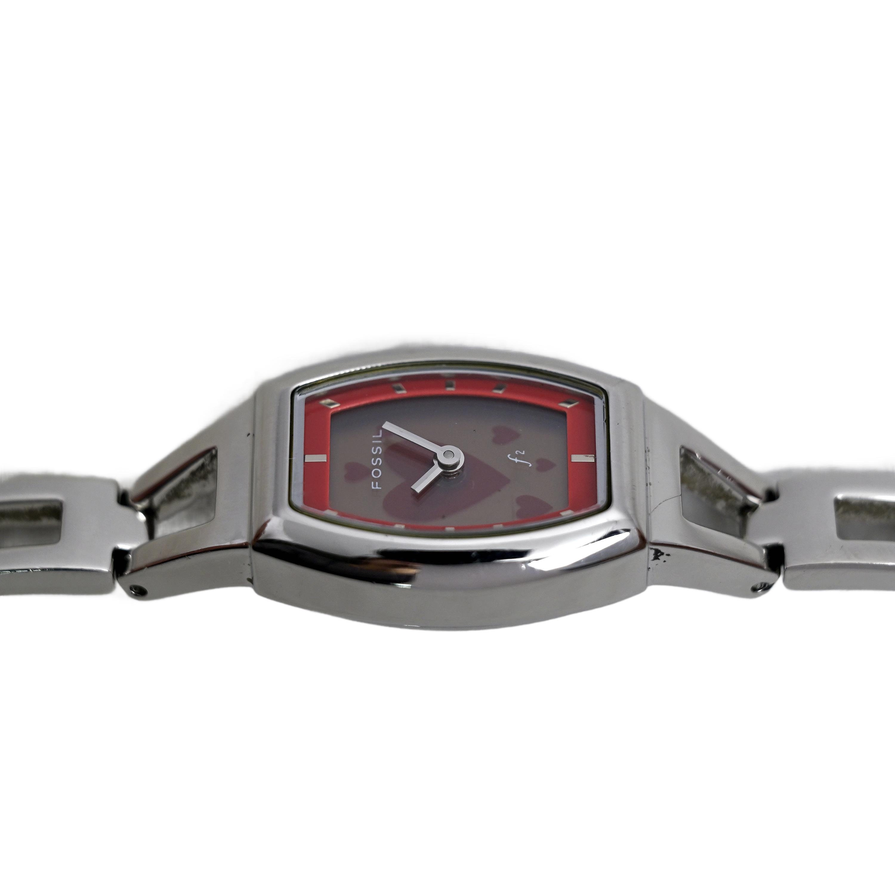 Fossil Ladies F1 Red Heart Dial Kaleido ES-9566 LCD Analog