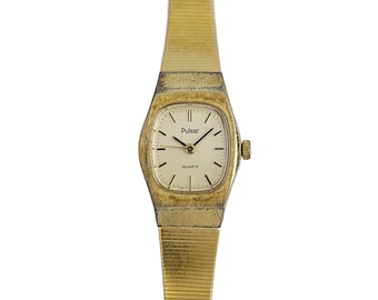 Pulsar Ladies Gold Tone Dress Watch‎ White Dial V811-X061 Japan Movt Pulsar Ladies Vintage Gold Tone Quartz Dress Watch V811-X054  main image 4