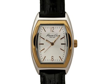 Kenneth Cole NY KC6045 Women's Classic Brown Leather Strap Watch Quartz Tank